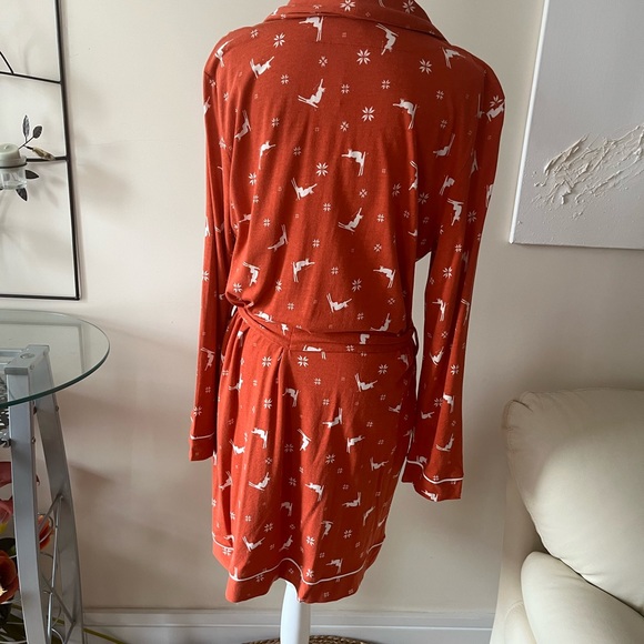 Cosabella Sahara Ski Trip Print Cozy Pima Cotton Blend Robe Size Large NWT - Picture 11 of 12